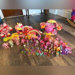 HUGE MY LITTLE PONY LOT 7 play sets vintage Hasbro